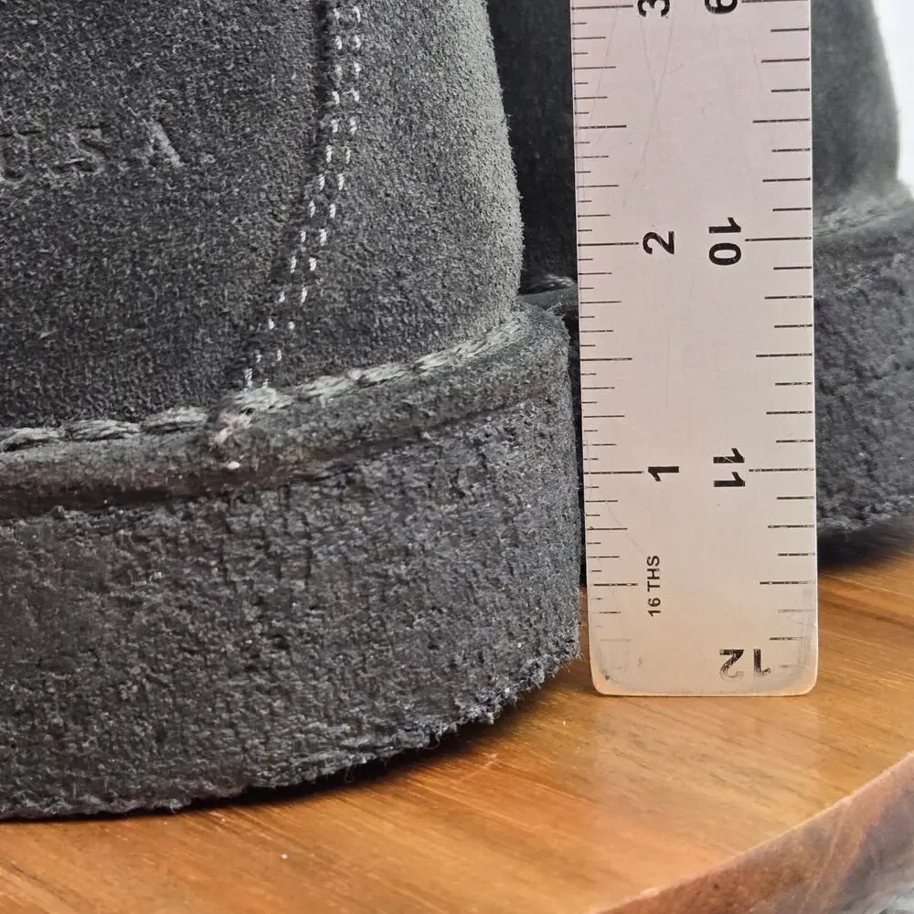 Avirex USA Mens 12 Gray Suede Leather Casual Lifestyle Daily Desert Chukka Boots